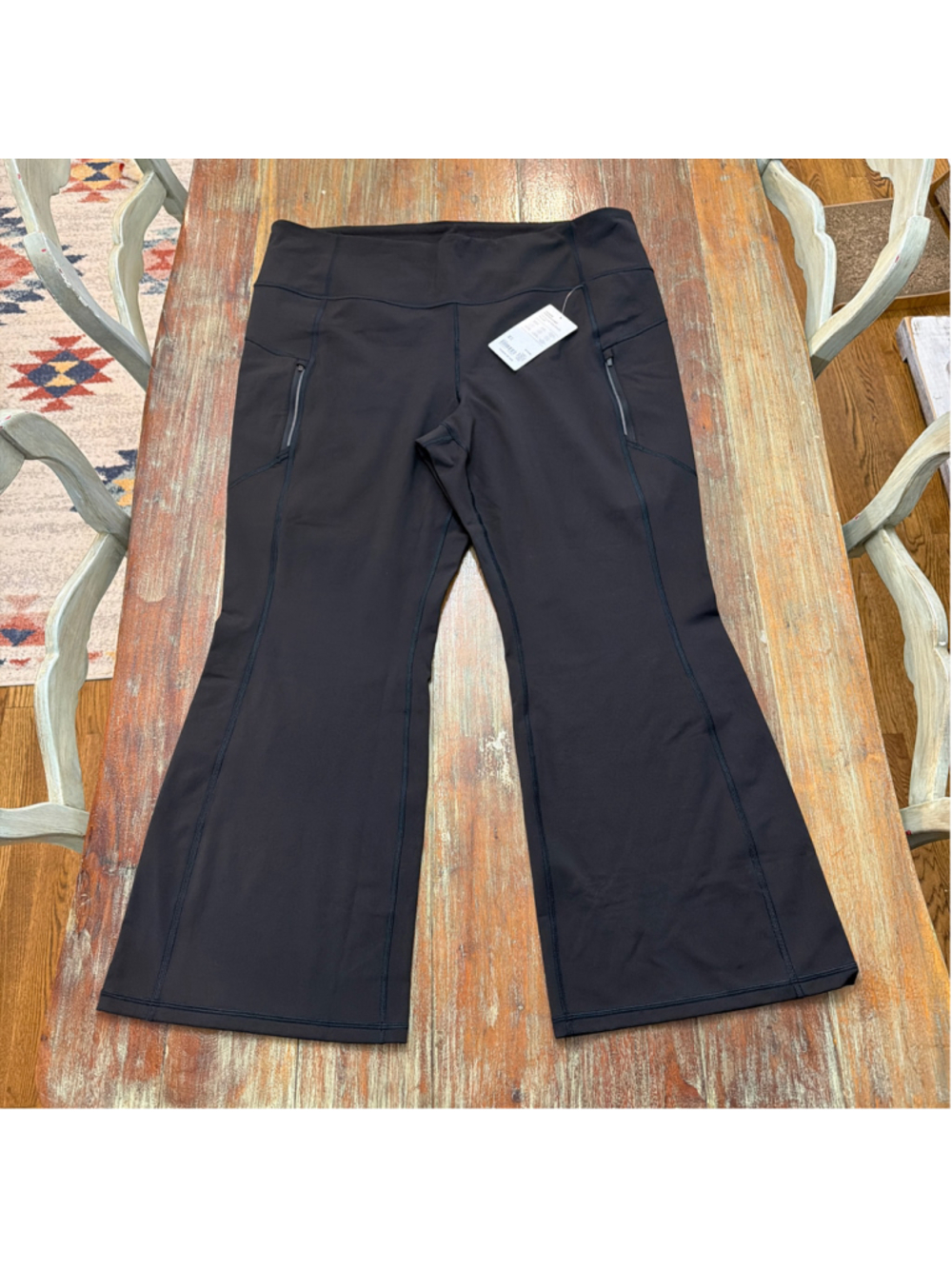 Athleta NWT Rainier Bootcut Pant 3X Black Fleece Lined High Rise Flare Pockets